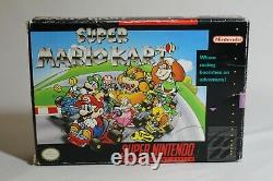 Super Mario Kart SNES Super Nintendo Complete In Box CIB! Good Condition! Rare