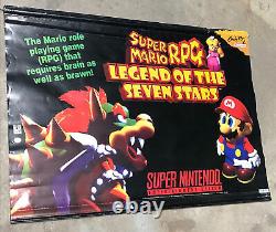 Super Mario RPG Legend of the Seven Stars RARE PROMO BANNER Super Nintendo SNES