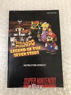 Super Mario RPG Legend of the Seven Stars (Super Nintendo SNES) Complete. CIB