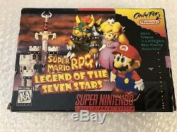 Super Mario RPG Legend of the Seven Stars (Super Nintendo SNES) Complete. CIB