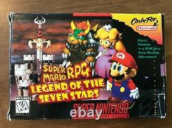 Super Mario RPG (Super Nintendo SNES) Complete CIB with Poster + Cards EX