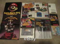 Super Mario RPG (Super Nintendo SNES) Complete CIB with Poster + Magazine + Ad