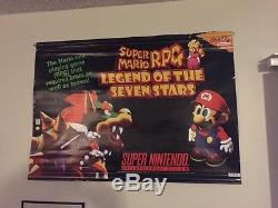 Super Mario Rpg Banner Store Display Super Nintendo SNES Sign