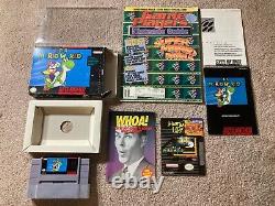 Super Mario World First Edition (Super Nintendo SNES) Complete CIB with Magazine