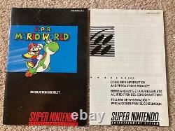 Super Mario World First Edition (Super Nintendo SNES) Complete CIB with Magazine