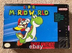 Super Mario World First Edition (Super Nintendo SNES) Complete CIB with Magazine