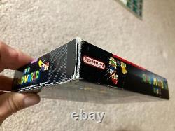 Super Mario World First Edition (Super Nintendo SNES) Complete CIB with Magazine