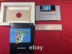 Super Mario World For Snes Complete! First Release 1st Print! No Box