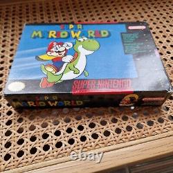 Super Mario World NTSC-U US/Canada Ultra Rare Complete CIB SNES Super Nintendo