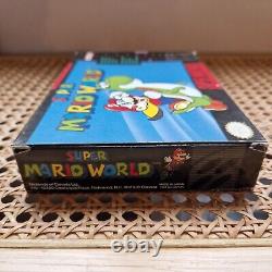 Super Mario World NTSC-U US/Canada Ultra Rare Complete CIB SNES Super Nintendo