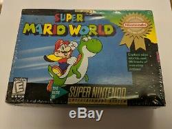 Super Mario World (Nintendo SNES, 1992) RARE FACTORY SEALED BRAND NEW HANG TAB