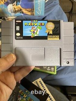 Super Mario World Super Nintendo SNES 100% CIB Complete Box Manual Inserts