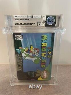 Super Mario World (Super Nintendo SNES) Brand New Factory Sealed WATA 8.0 A