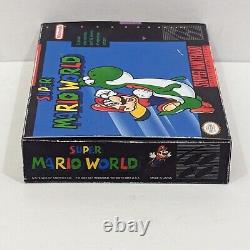 Super Mario World Super Nintendo SNES CIB Complete Box Manual & Game Vintage