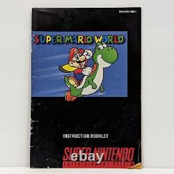 Super Mario World Super Nintendo SNES CIB Complete Box Manual & Game Vintage