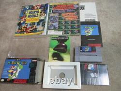 Super Mario World (Super Nintendo SNES) Complete CIB with 2 Magazines + Posters