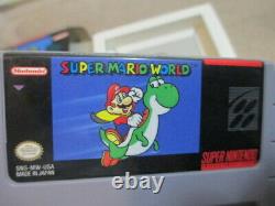 Super Mario World (Super Nintendo SNES) Complete CIB with 2 Magazines + Posters