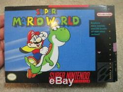 Super Mario World (Super Nintendo SNES) Complete CIB with Magazine Collector