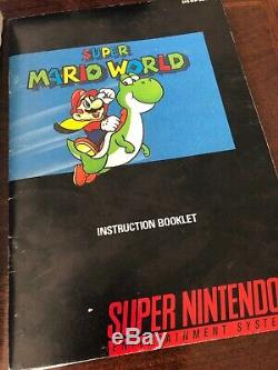 Super Mario World (Super Nintendo, SNES) Complete in Box - Original Black Label