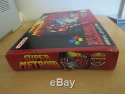 Super Metroid Big Box Boxed & Manual VGC Super Nintendo SNES Game PAL