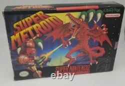 Super Metroid, Box Only! Super Nintendo, Snes, Authentic! See-pics