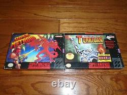 Super Metroid COMPLETE CIB & Super Turrican IN BOX Super Nintendo SNES games