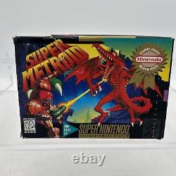 Super Metroid (Super Nintendo SNES, 1994) Players Choice CIB Box Damage
