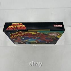 Super Metroid (Super Nintendo SNES, 1994) Players Choice CIB Box Damage