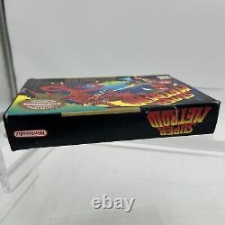 Super Metroid (Super Nintendo SNES, 1994) Players Choice CIB Box Damage