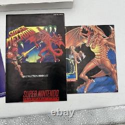 Super Metroid (Super Nintendo SNES, 1994) Players Choice CIB Box Damage