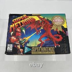 Super Metroid (Super Nintendo SNES, 1994) Players Choice CIB Box Damage