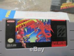 Super Metroid (Super Nintendo SNES) Complete CIB with Poster + Ad
