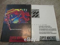 Super Metroid (Super Nintendo SNES) Complete CIB with Poster + Ads