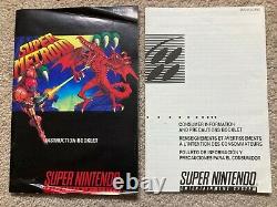 Super Metroid (Super Nintendo SNES) Complete CIB with Poster + Ads