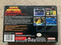 Super Metroid (Super Nintendo SNES) Complete CIB with Poster + Ads