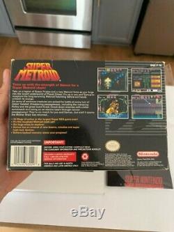 Super Metroid Super Nintendo SNES Game Box & Manual CIB Complete FREE SHIPPING