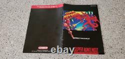 Super Metroid Super Nintendo SNES Samus Game CIB Complete Box Book Manual lot