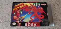 Super Metroid Super Nintendo SNES Samus Game CIB Complete Box Book Manual lot