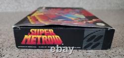 Super Metroid Super Nintendo SNES Samus Game CIB Complete Box Book Manual lot