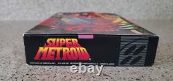 Super Metroid Super Nintendo SNES Samus Game CIB Complete Box Book Manual lot