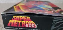 Super Metroid Super Nintendo SNES Samus Game CIB Complete Box Book Manual lot