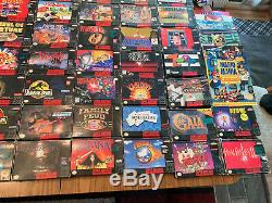 Super NES Nintendo SNES HUGE lot 61 CIB complete video games, 4 near-CIB, guides