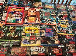 Super NES Nintendo SNES HUGE lot 61 CIB complete video games, 4 near-CIB, guides