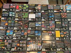 Super NES Nintendo SNES HUGE lot 61 CIB complete video games, 4 near-CIB, guides