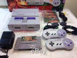Super Nes Donkey Kong Country Set Nintendo Complete Box Console SNES CIB System