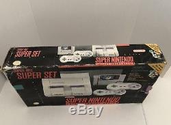 Super Nes Super Set Super Nintendo Snes Complete In Box! Mario World Controllers