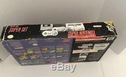 Super Nes Super Set Super Nintendo Snes Complete In Box! Mario World Controllers