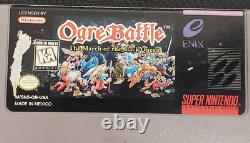 Super Ninetendo SNES Enix Ogre Battle The March Of The Black Queen Tested Works
