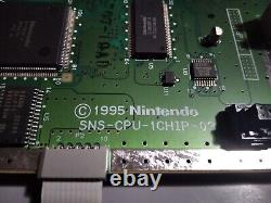 Super Nintendo 1 Chip SNES Rare 1CHIP-03 Console Lot Mario World OEM Cords -Mint