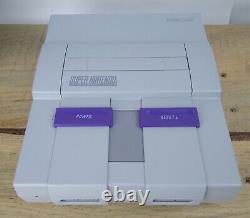 Super Nintendo 1 Chip SNES Rare 1CHIP-03 Console Lot Mario World OEM Cords -Mint